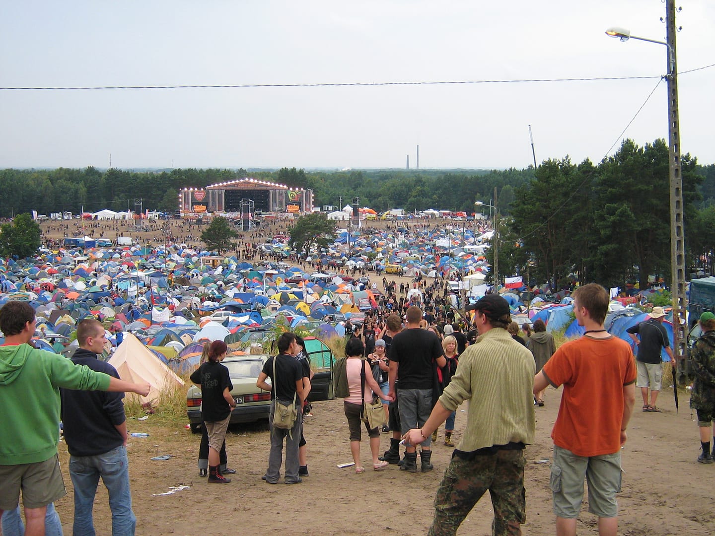Widok na główną scenę z ASP, Woodstock, 2008 r.